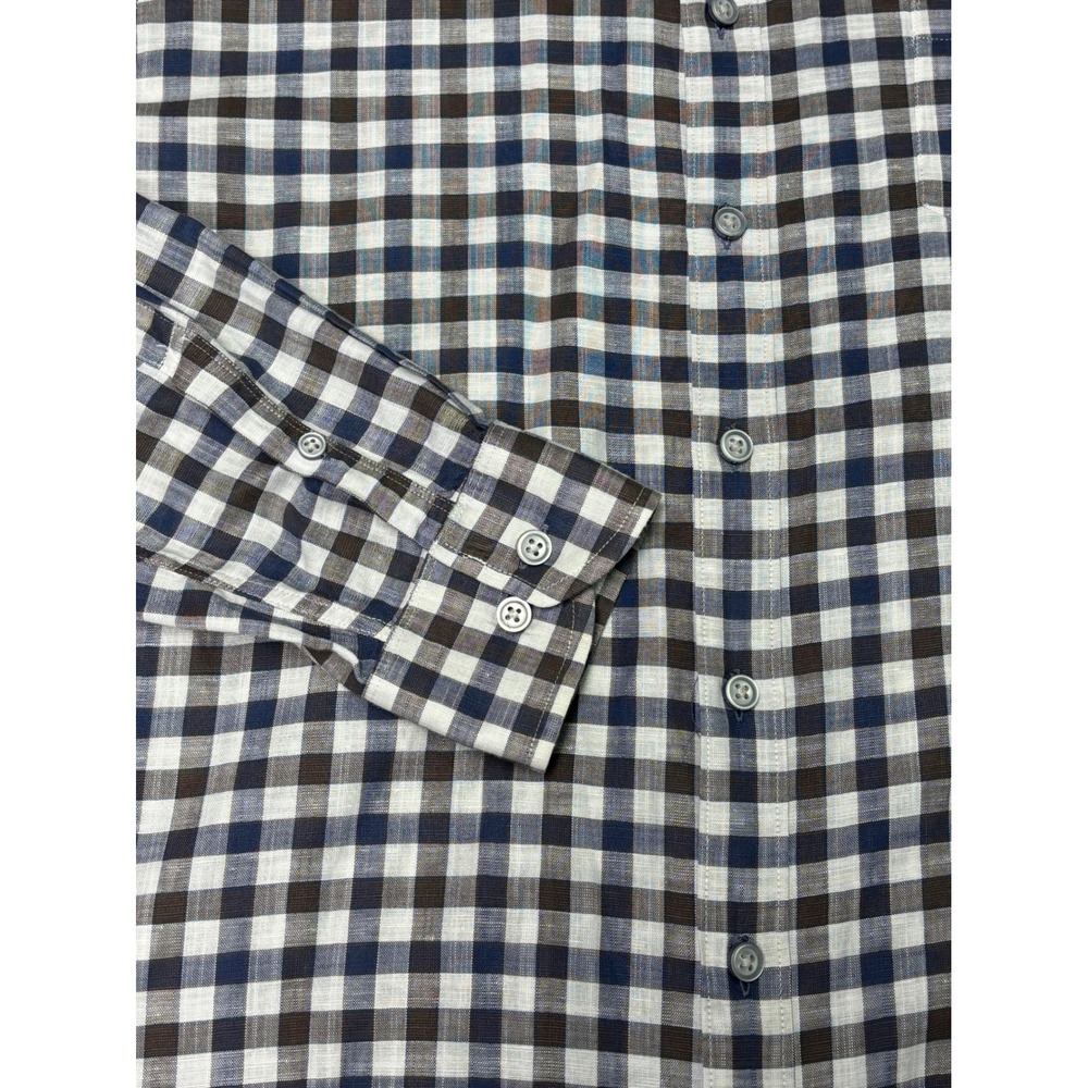 Rodd‎ & Gunn Sports Fit Gingham Check Cotton Shirt Men's Size L Woven Europe - Picture 3 of 10